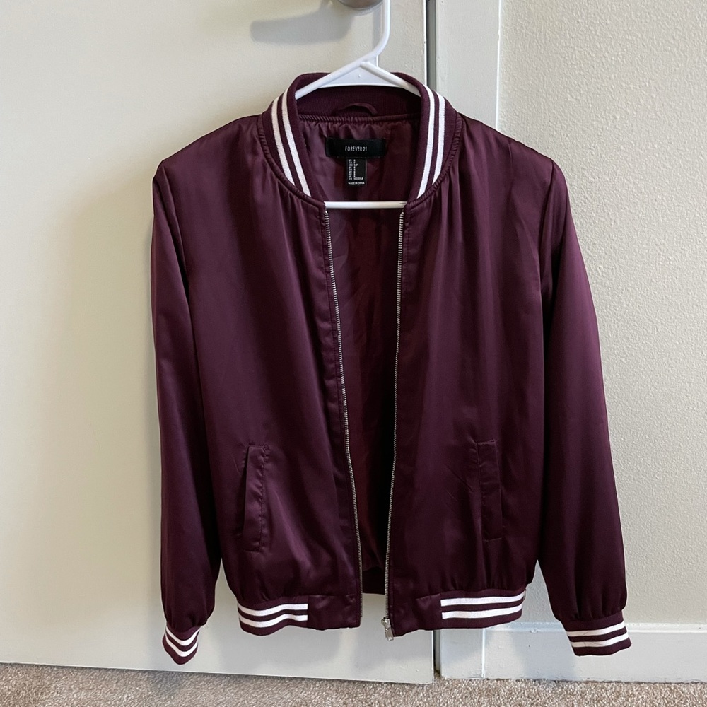 Satin maroon jacket